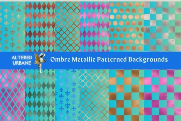 Download Ombre Metallic Patterned Backgrounds - Background Collection