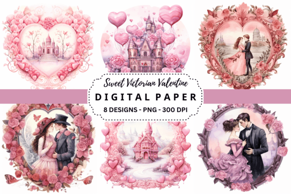 Download Sweet Victorian Valentine Background - Background Collection