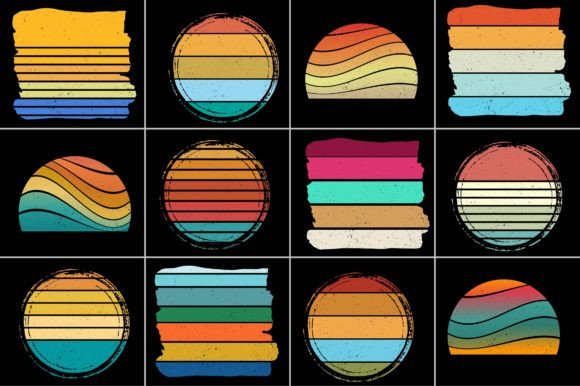Download Sunset Retro Background for T-Shirt - Premium Resources