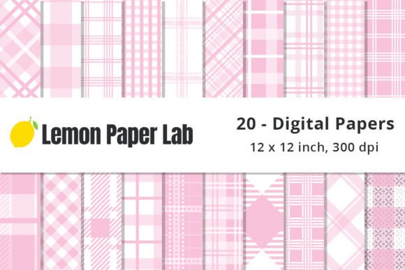 Download Light Pink and White Plaid Backgrounds - Background Collection